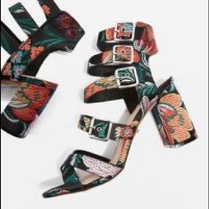 Topshop floral heels